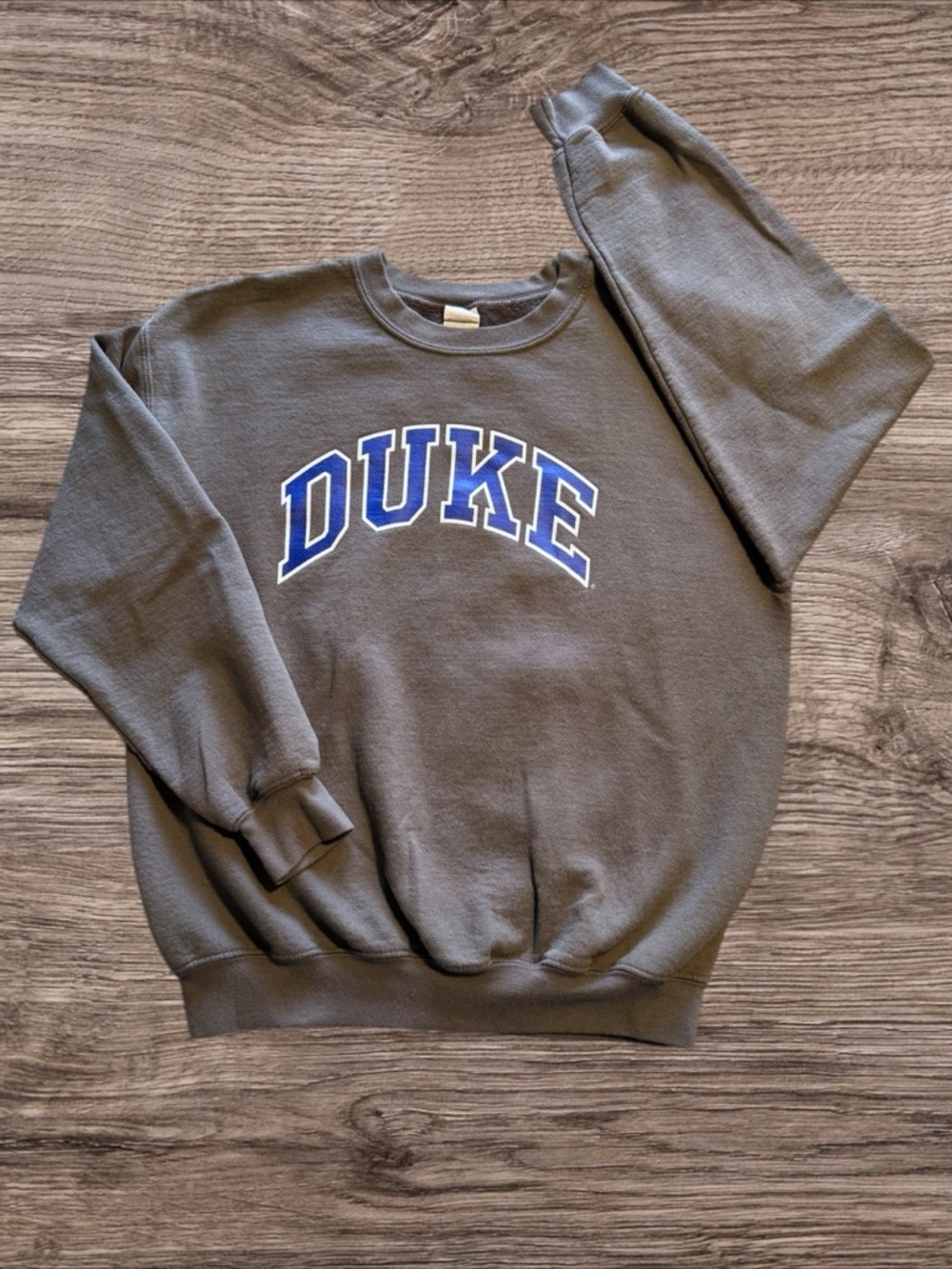 VTG Duke University Crewneck Sweatshirt - Arched Spell-Out 90s Style